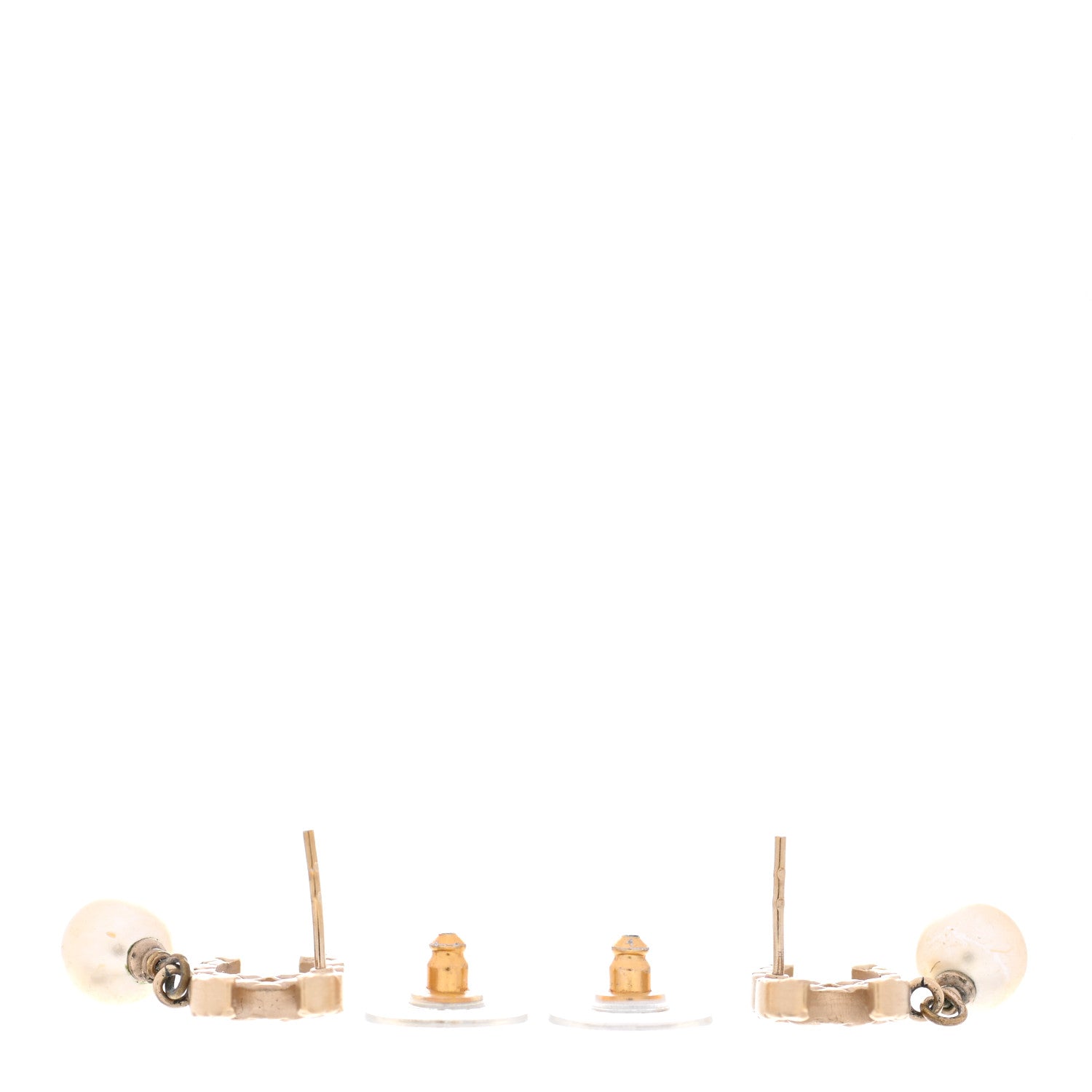 Chanel Pearl Quilted CC Drop Earrings Gold 3 of 5