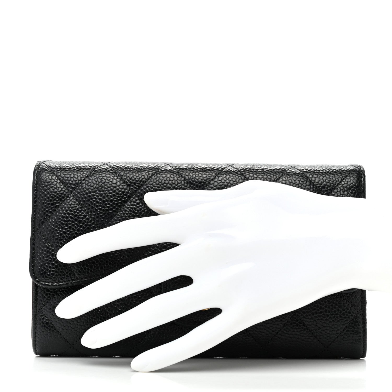 Chanel Caviar Quilted Large Flap Wallet Black 2 of 8