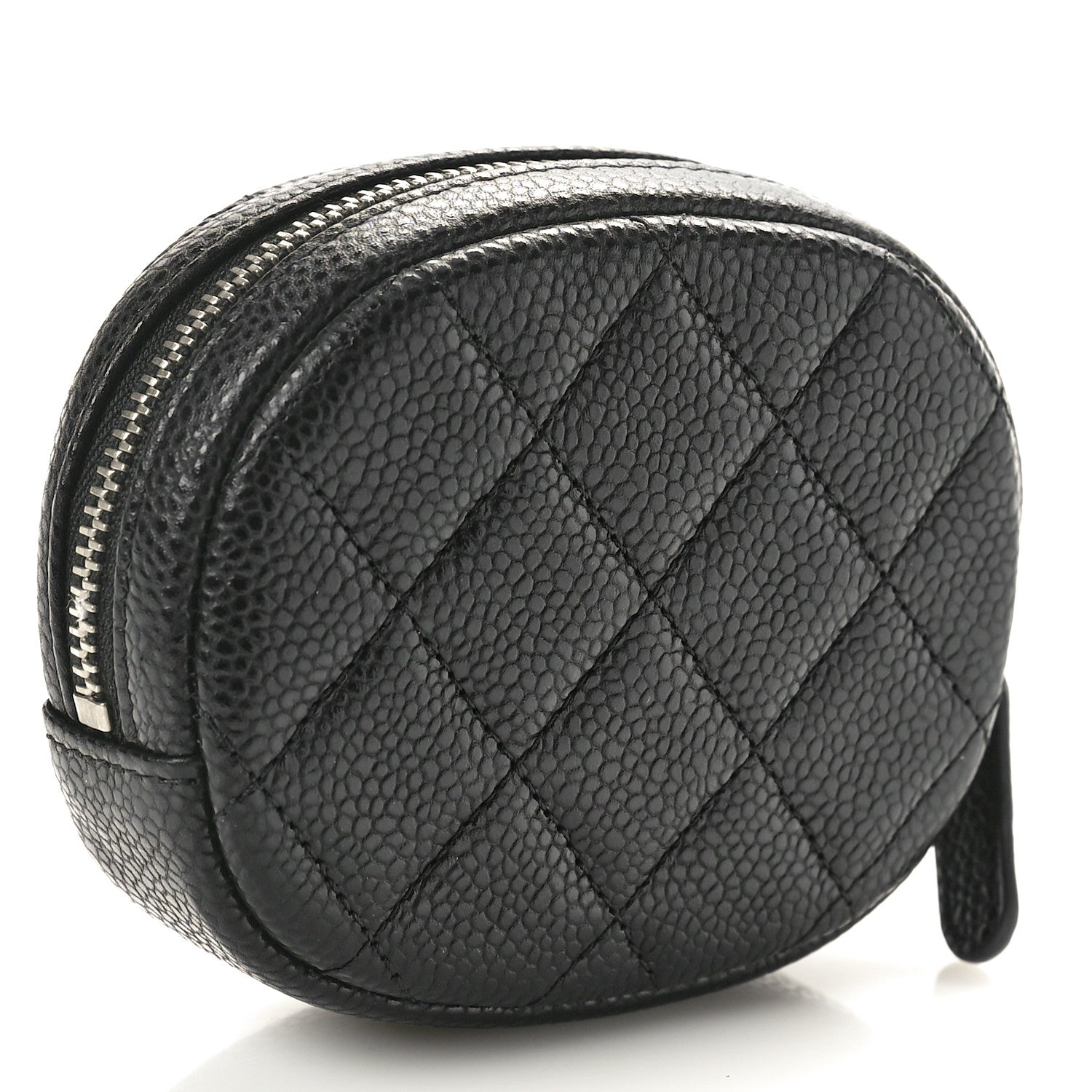 Chanel Caviar Quilted Zip Around Classic Coin Purse Black 3 of 8