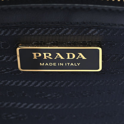 Prada Jacquard Saffiano Triangolo Symbole Embroidered Large Tote Baltico Talco 6 of 9
