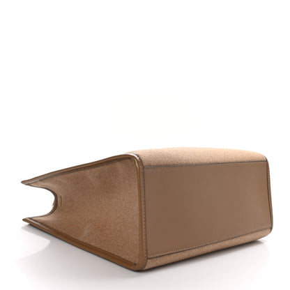 Fendi Flannel Vitello King Wool Plexiglass FF Logo Embroidered Medium Fendi Sunshine Shopper Tote Brown 4 of 8