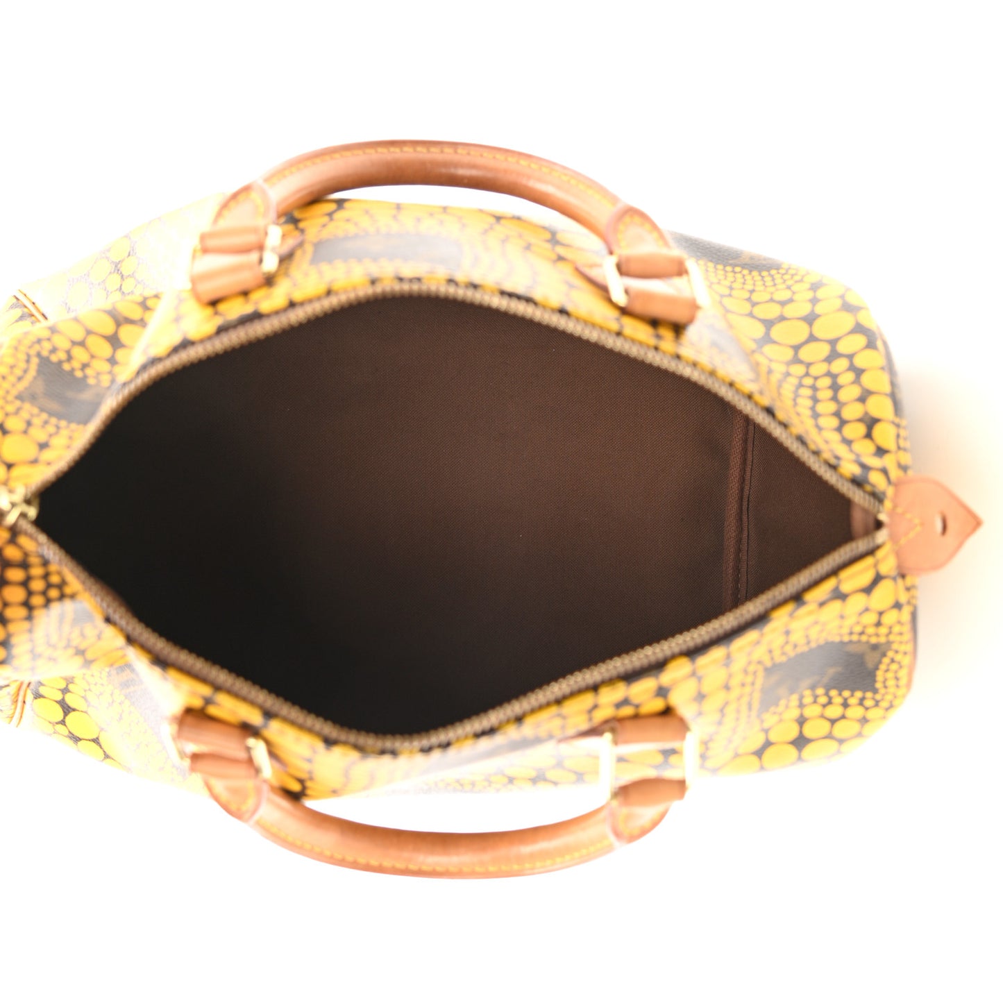 Monogram Kusama Town Speedy 30 Yellow