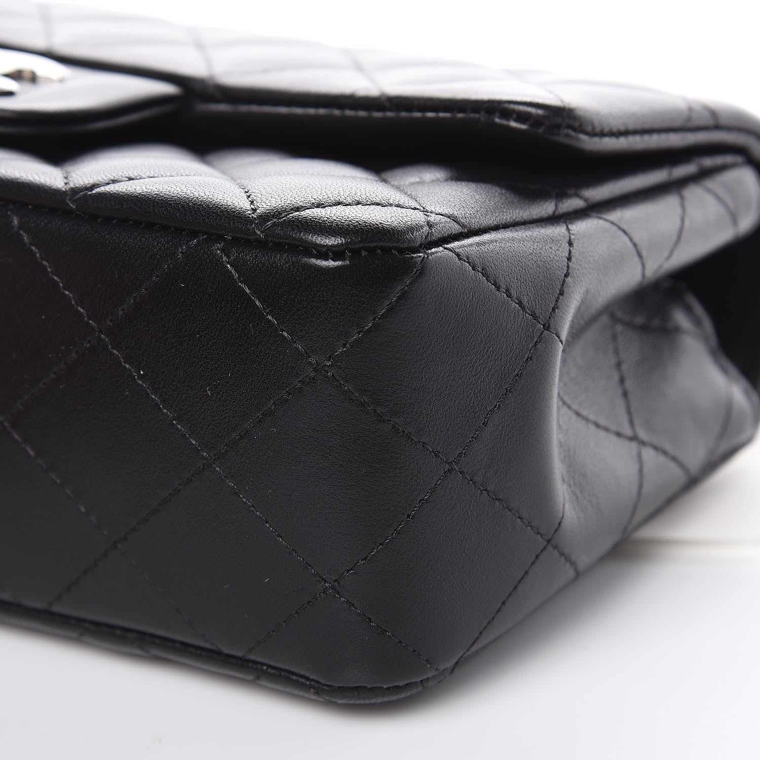 Chanel Lambskin Quilted Mini Rectangular Flap Black 9 of 10