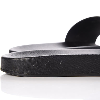 Louis Vuitton Rubber Monogram Eclipse Split Mens Waterfront Mules 13 Black 9 of 11