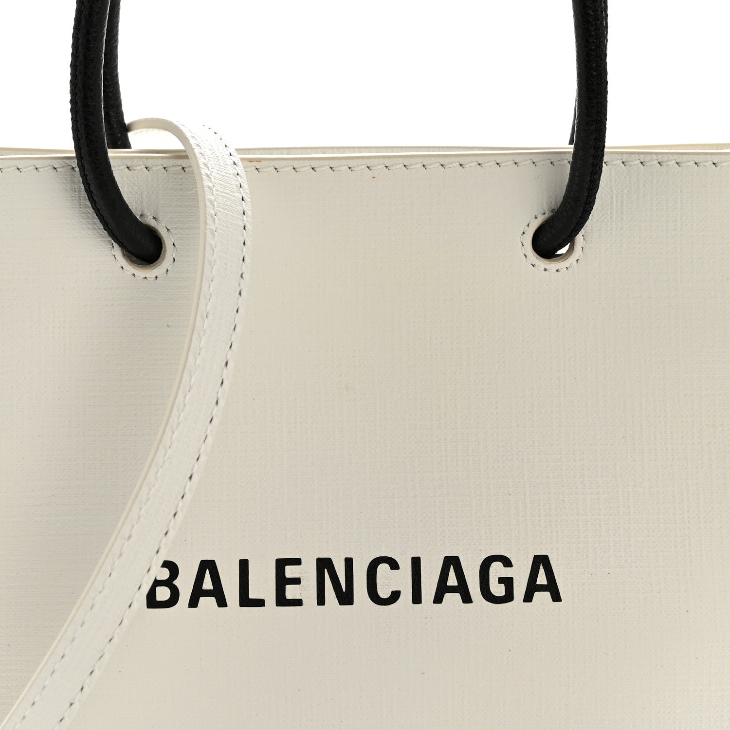 Balenciaga Squared Calfskin Logo North South Shopper Tote XXS