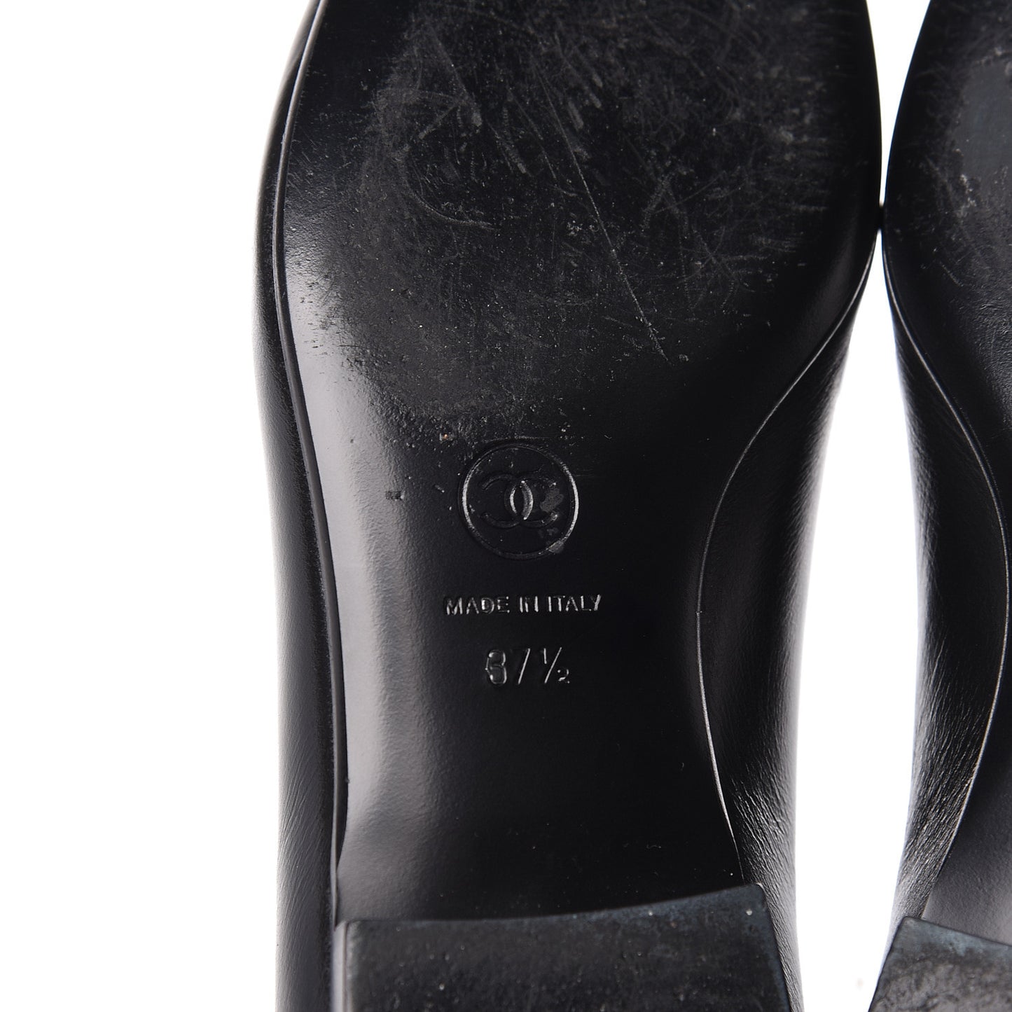Lambskin CC Mocassin Loafers 37.5 Black