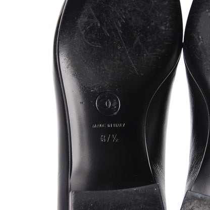 Chanel Lambskin CC Mocassin Loafers 37.5 Black 8 of 14