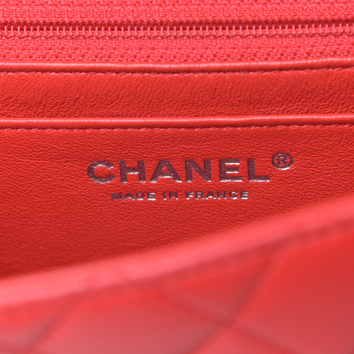 Lambskin Quilted Mini Square Flap Red