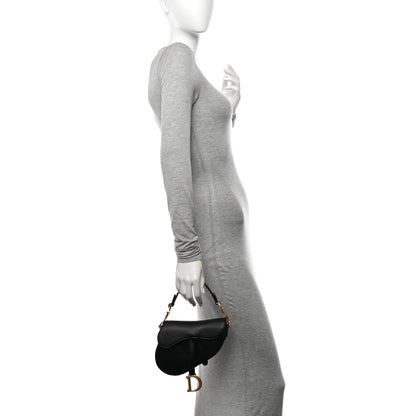 Christian Dior Grained Calfskin Mini Saddle Bag Black 2 of 12