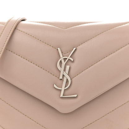 Saint Laurent Calfskin Y Quilted Monogram Toy Loulou Crossbody Bag Light Natural 7 of 12