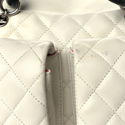 Chanel Calfskin Quilted Large Cambon Multipocket Reporter White 9 of 22