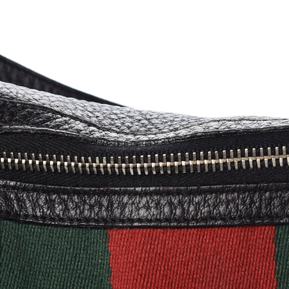 Gucci Pebbled Calfskin Web Blondie Hobo Black 9 of 12