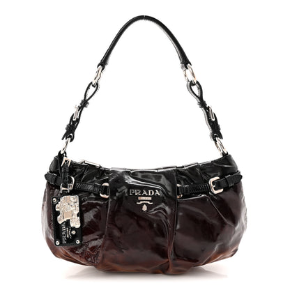 Prada Vernice Sfumata Shoulder Bag Black Nudo 1 of 9