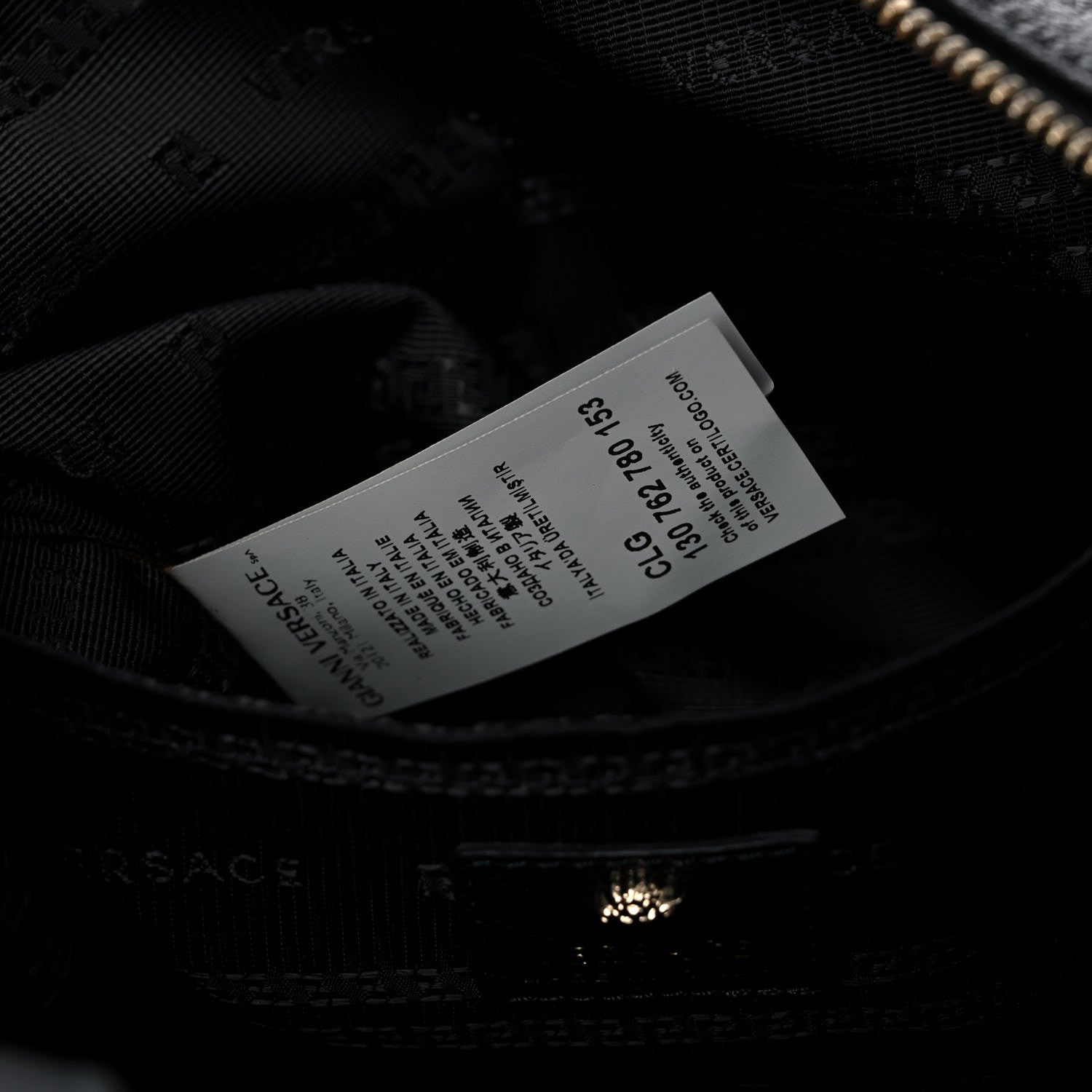 Versace Calfskin Palazzo Duffle Bag Black 11 of 11