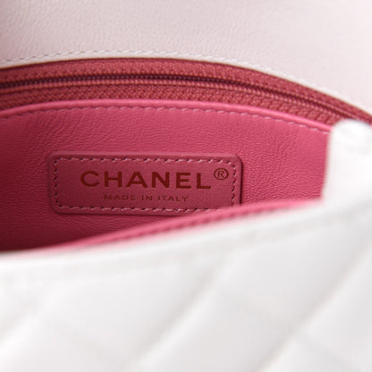 Chanel Goatskin Quilted Extra Mini Rainbow Coco Handle Flap White 8 of 11