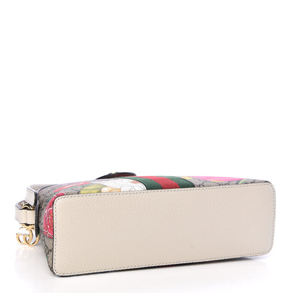 Gucci GG Supreme Monogram Flora Web GG Small Ophidia Dome Shoulder Bag White 4 of 11