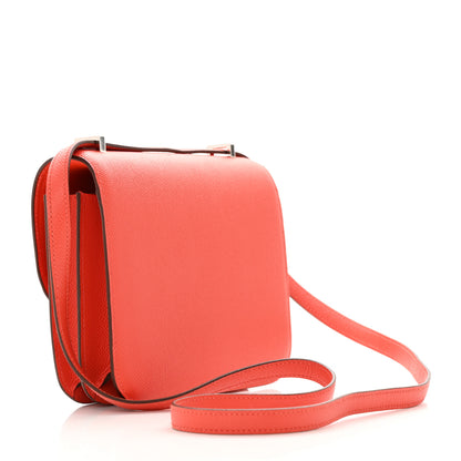 Hermes Epsom Enamel Constance 18 Capucine Sanguine 3 of 15