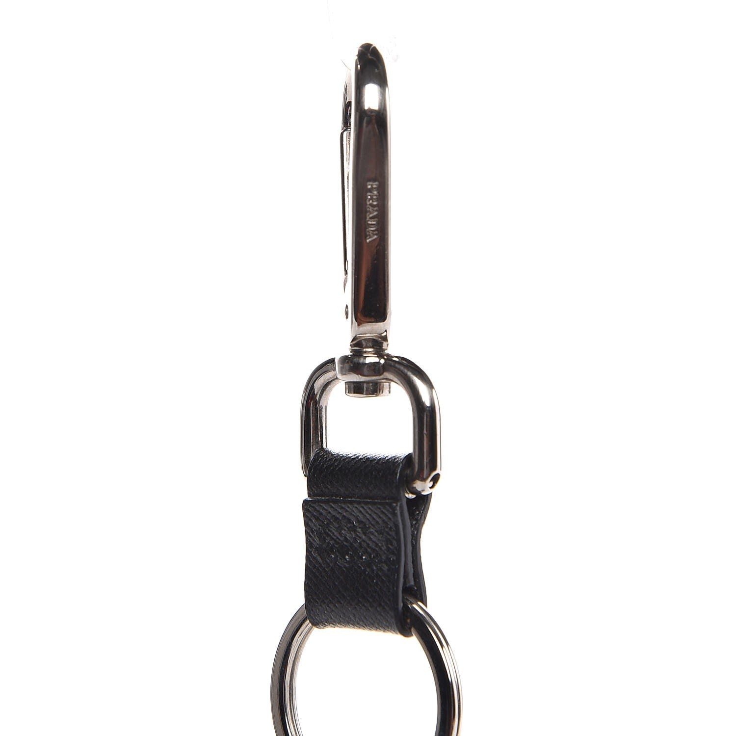 Prada Saffiano Robot Edward Hook Trick Keychain Black 4 of 6