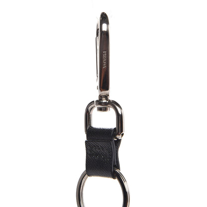 Prada Saffiano Robot Edward Hook Trick Keychain Black 4 of 6