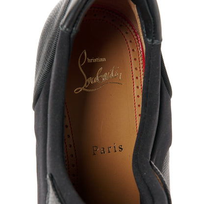 Christian Louboutin Smooth Textured Calfskin Neoprene Mika Sky Mens Flats 40 Black 7 of 8
