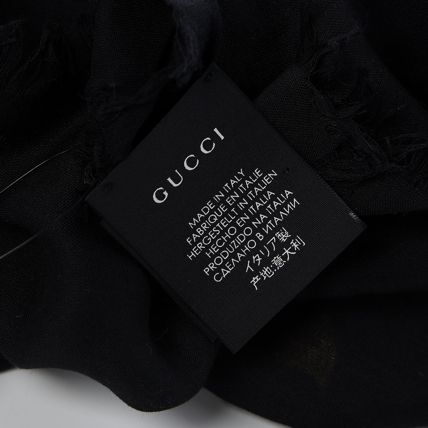 Modal Silk Coco Capitan Logo Square Scarf Black
