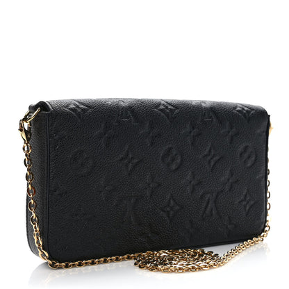 Louis Vuitton Empreinte Pochette Felicie Chain Wallet Black 4 of 10