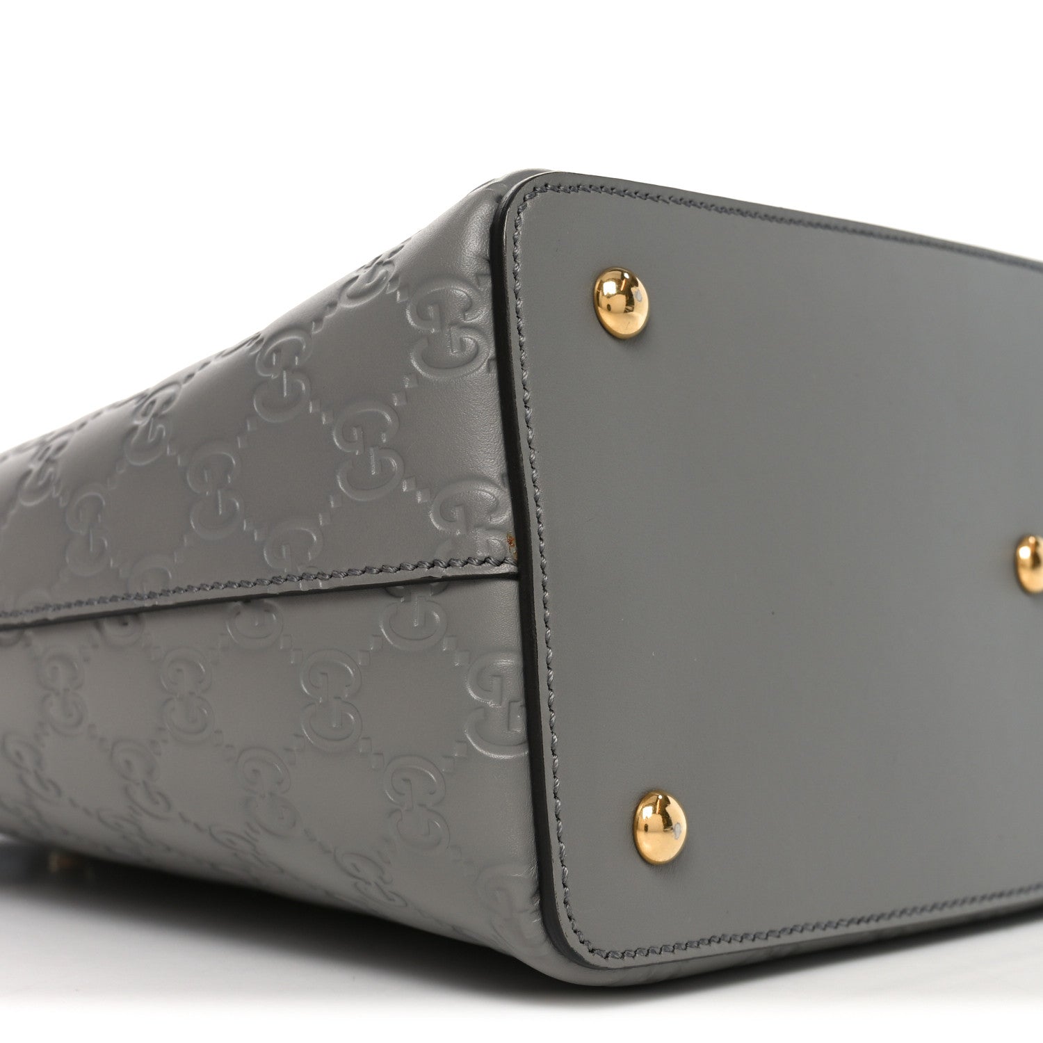 Gucci Guccissima Linea A Foldover Tote Storm Grey 9 of 10