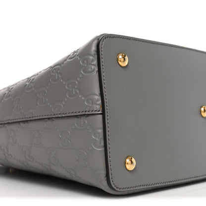 Gucci Guccissima Linea A Foldover Tote Storm Grey 9 of 10