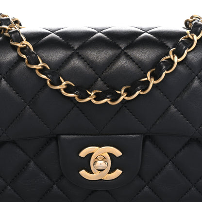 Chanel Lambskin Quilted Mini Rectangular Flap Black 8 of 13