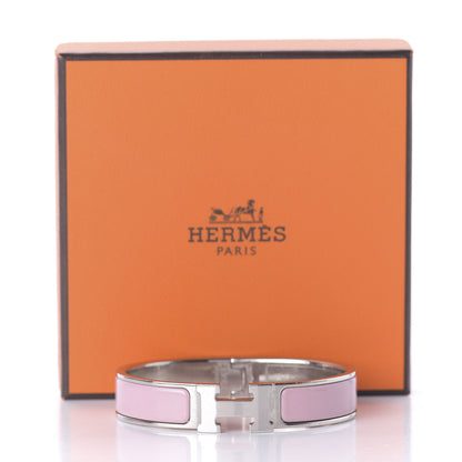 Hermes Enamel Narrow Clic Clac H Bracelet PM Rose Dragee 7 of 7