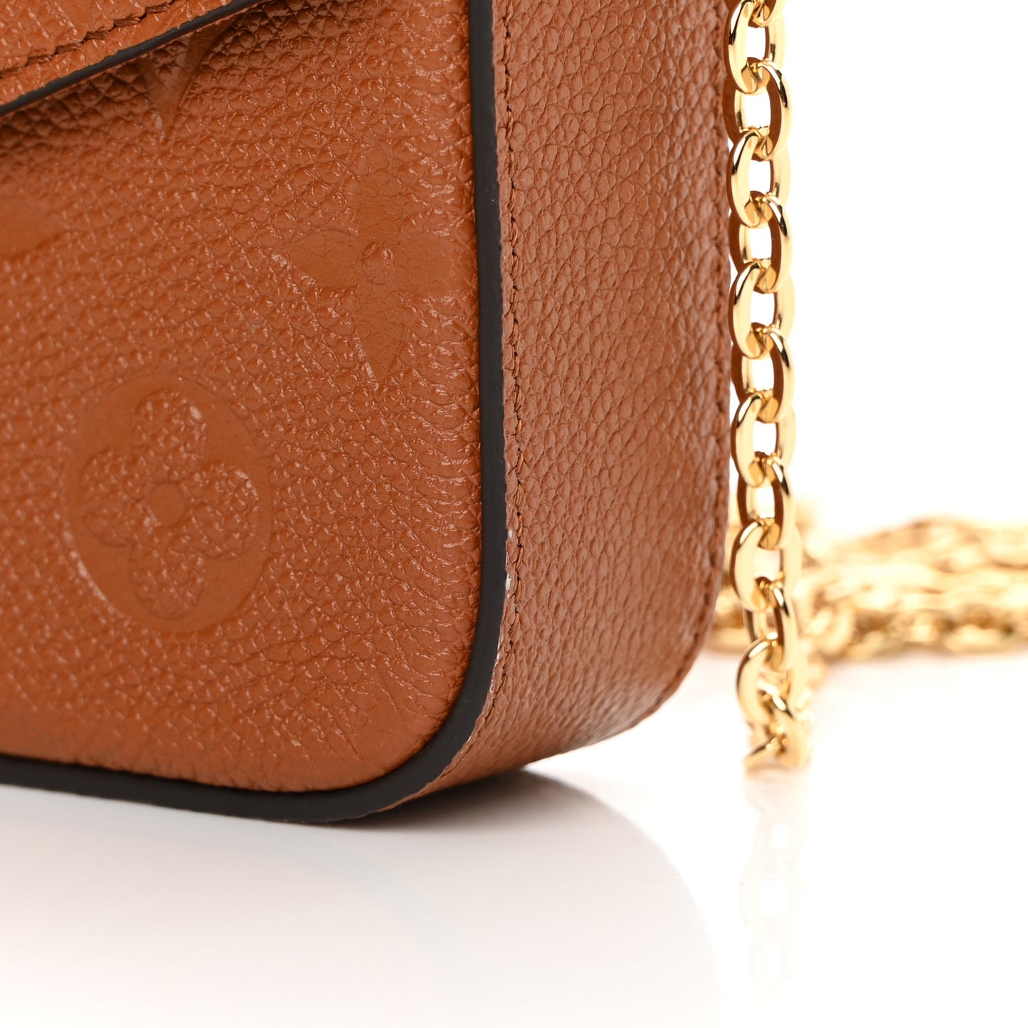Empreinte Pochette Felicie Chain Wallet Cognac