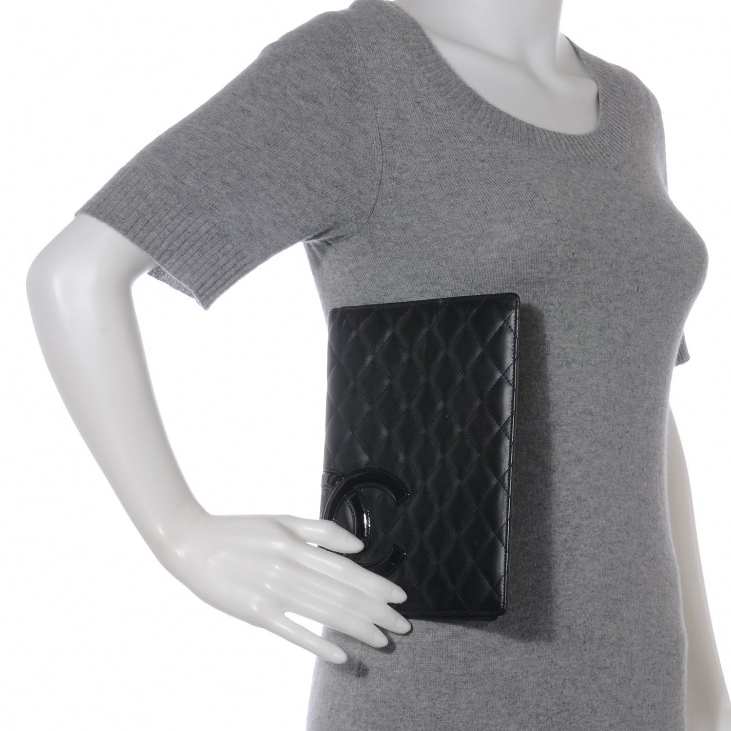 Chanel Calfskin Quilted Large Cambon Agenda Planner Black 2 of 8