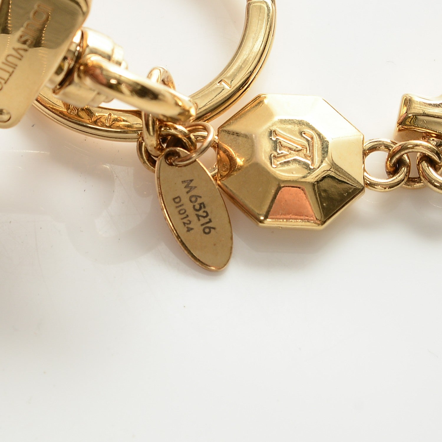 Louis Vuitton LV Facettes Bag Charm Key Holder Gold 4 of 5