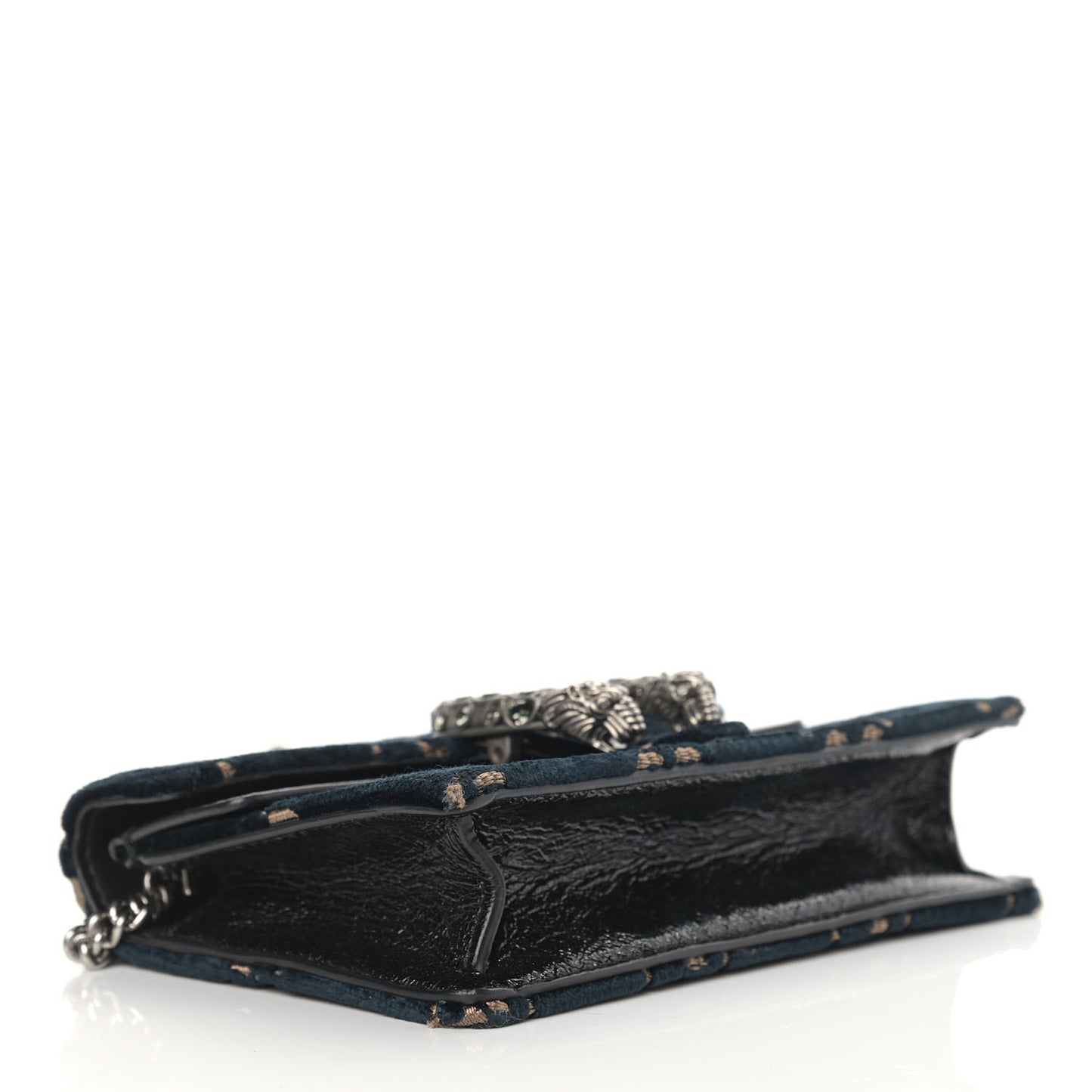 Velvet GG Monogram Super Mini Dionysus Shoulder Bag Blue Beige Black