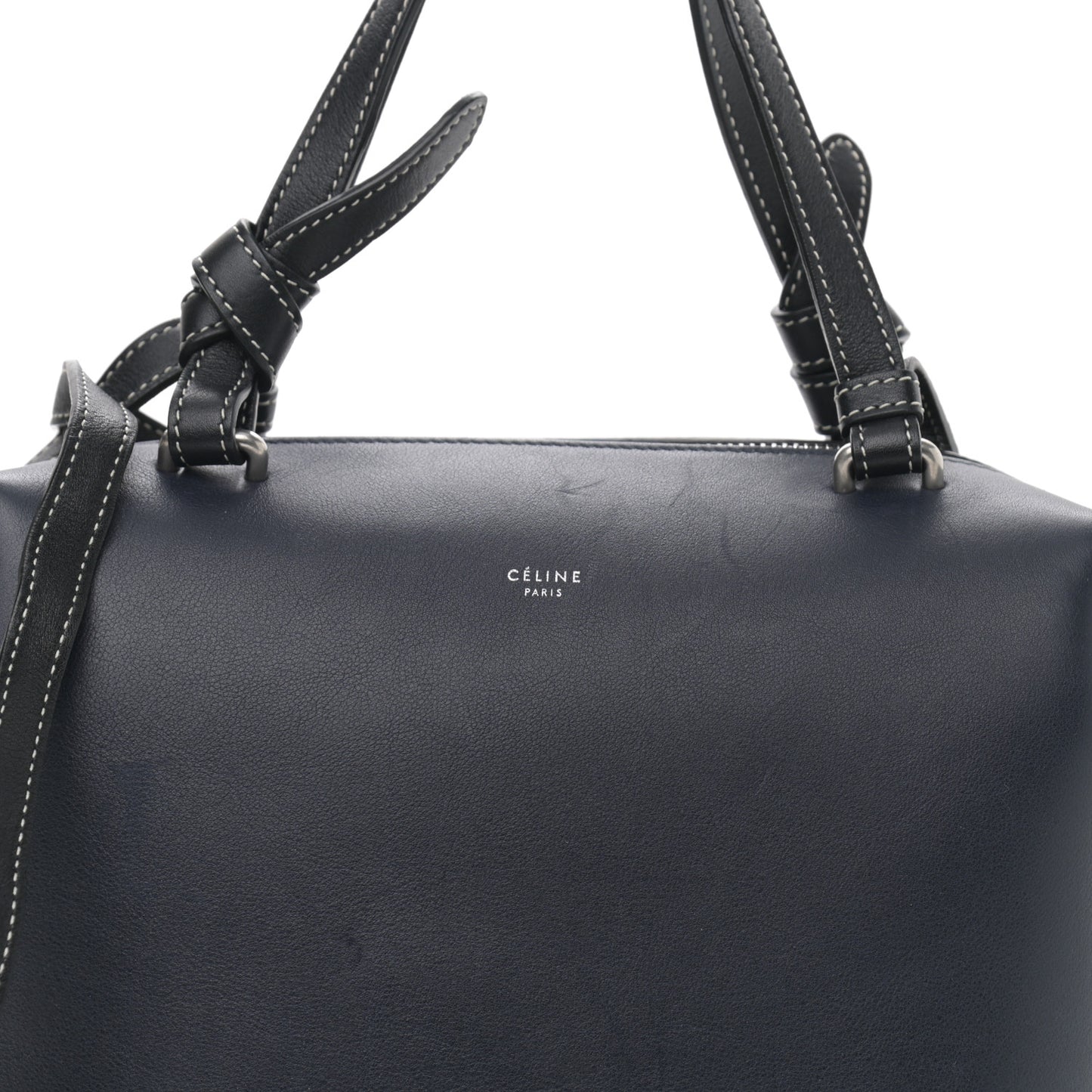 Lambskin Small Soft Cube Satchel Navy