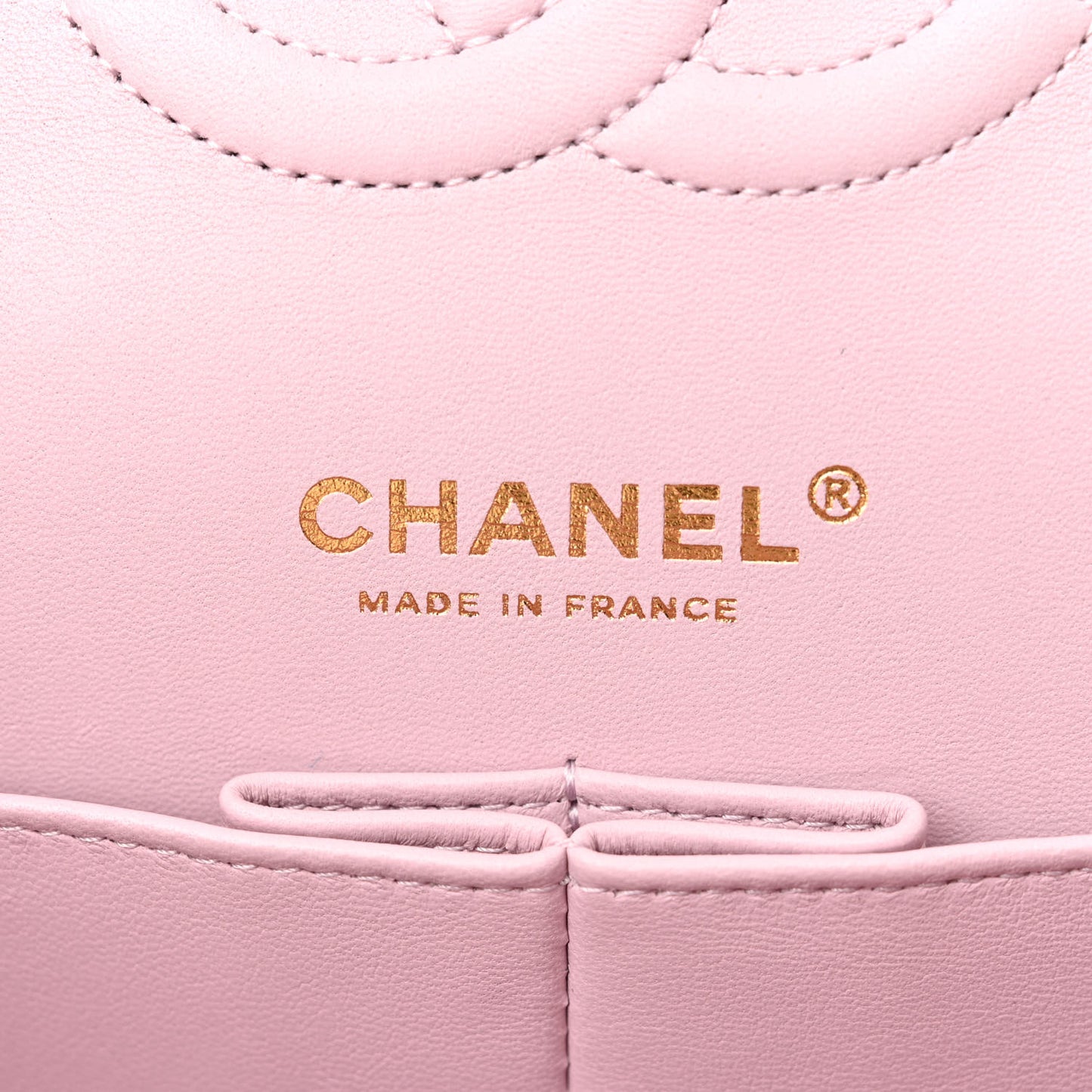 Caviar Quilted Medium Double Flap Light Pink