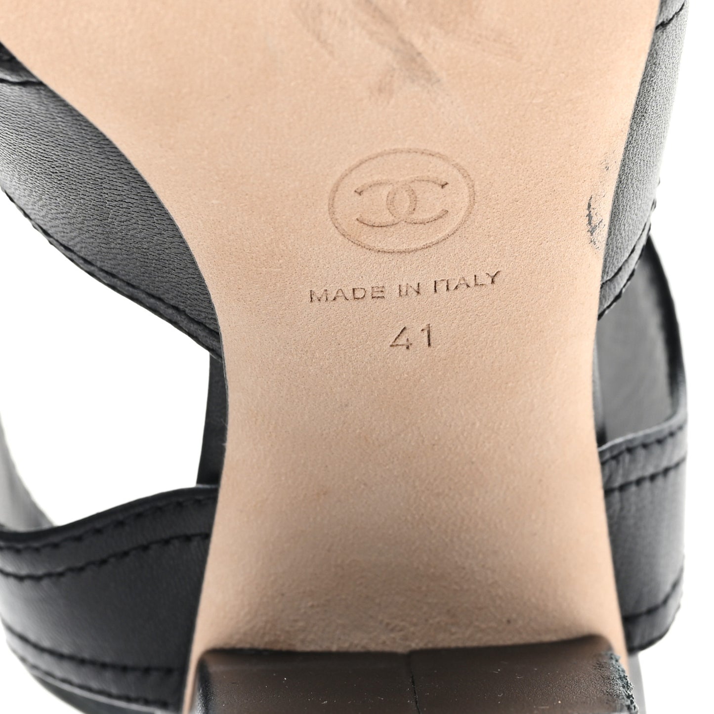 Lambskin CC Turnlock Sandals 41 Black