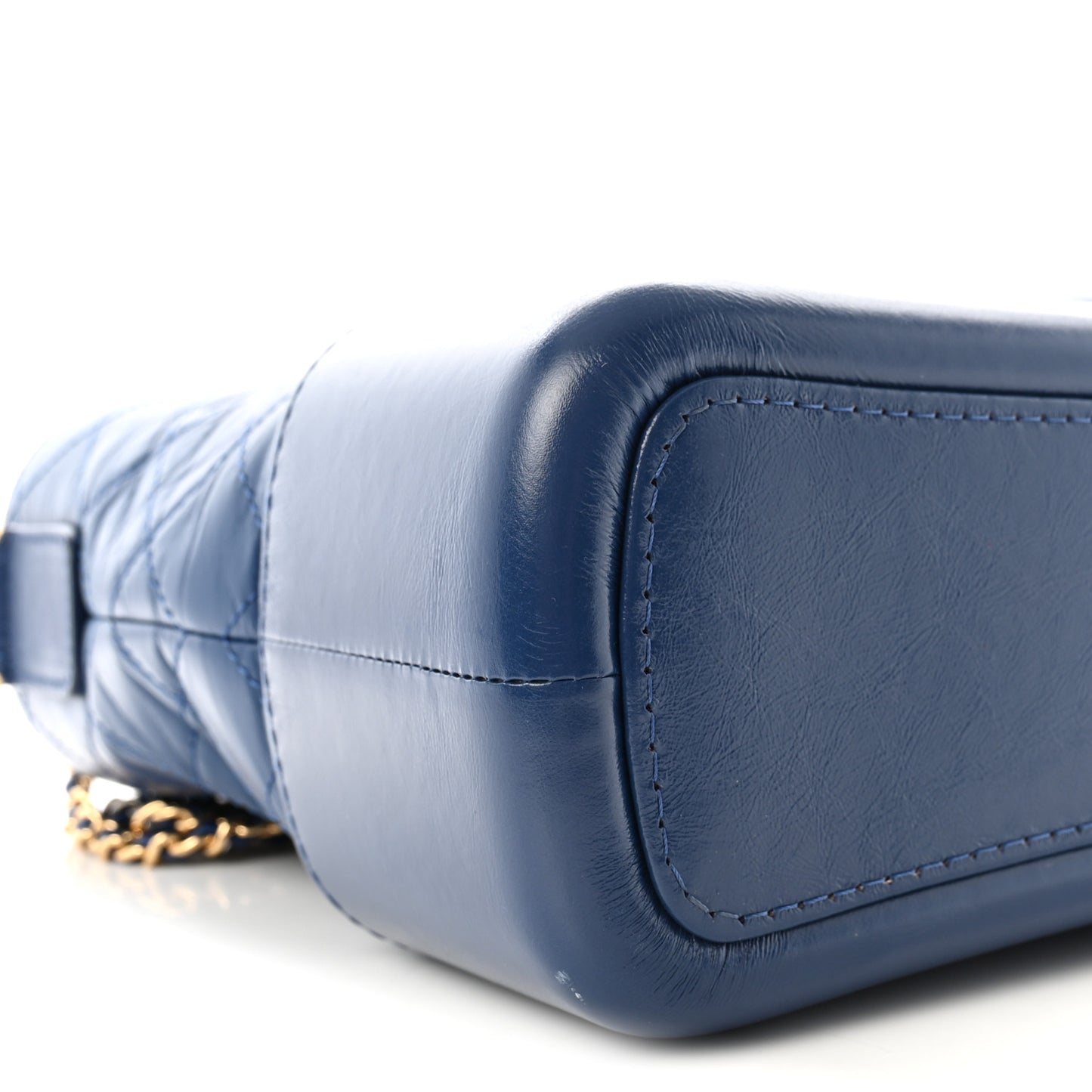 Aged Calfskin Quilted Medium Gabrielle Hobo Blue