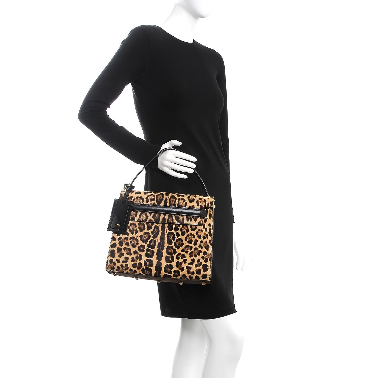 Valentino Garavani Calf Hair My Rockstud Frame Bag Leopard 4 of 23