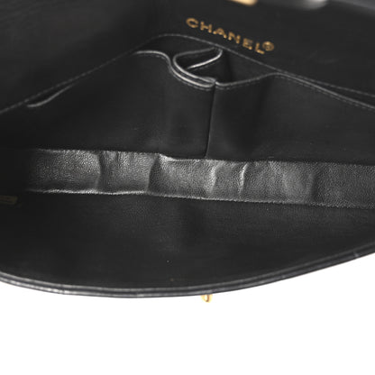 Chanel Lambskin East West Chocolate Bar Flap Black 5 of 10