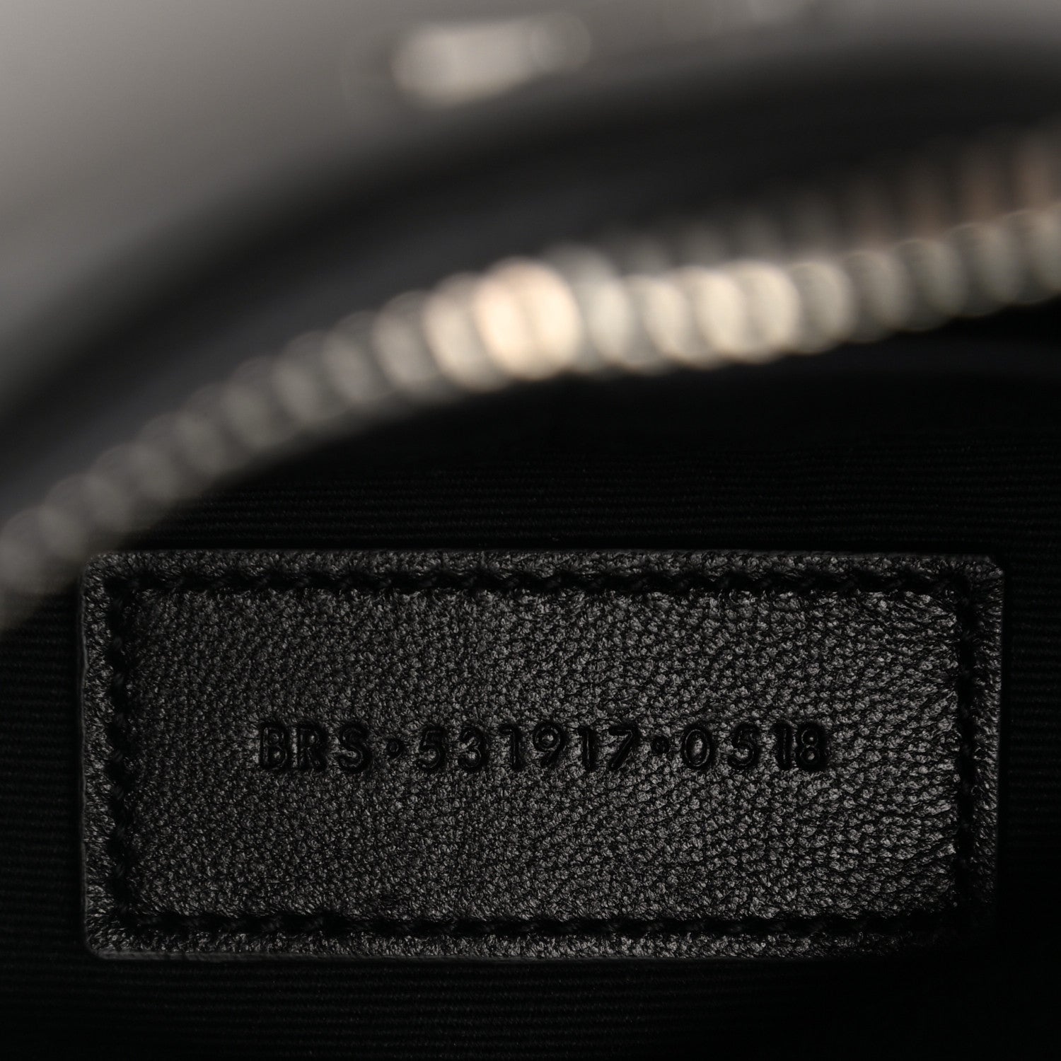 Saint Laurent Calfskin Crocodile Embossed Monogram Zip Pouch Black 13 of 14