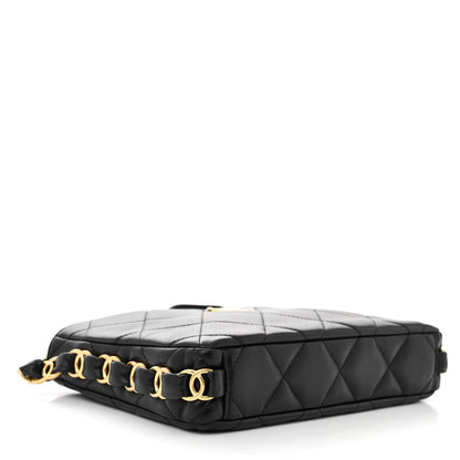 Chanel Lambskin Quilted Small CC Links Hobo Black 4 of 10