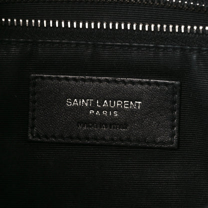 Saint Laurent Lambskin Quilted Toy Loulou Puffer Monogram Chain Satchel Black 6 of 11
