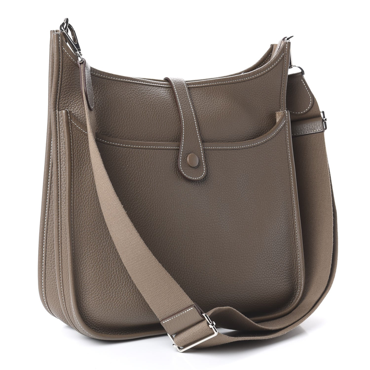 Hermes Taurillon Clemence Evelyne III GM Etoupe 2 of 9
