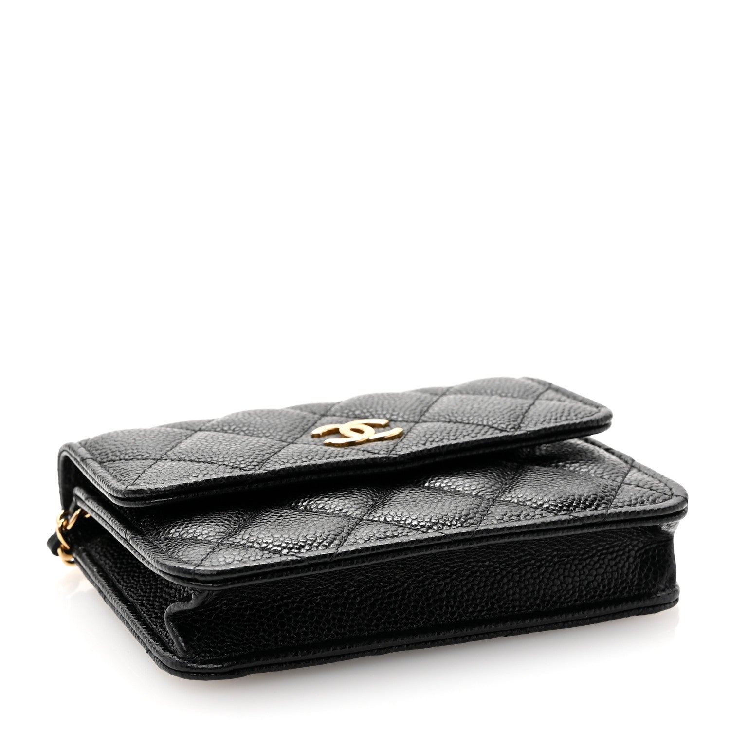 Chanel Caviar Quilted Miss Coco Clutch With Chain Black 4 of 12