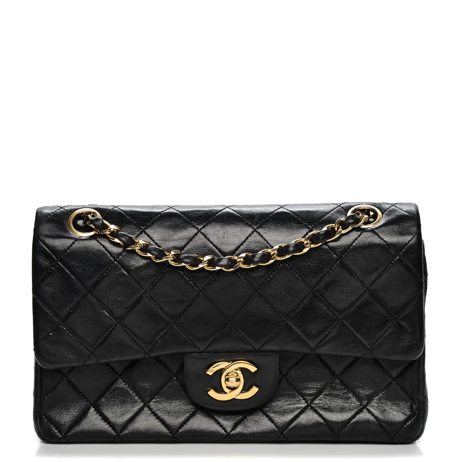 Chanel Lambskin Quilted Small Double Flap Black 1 of 7