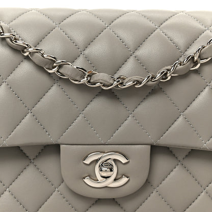 Chanel Lambskin Quilted Small Double Flap Grey 9 of 11