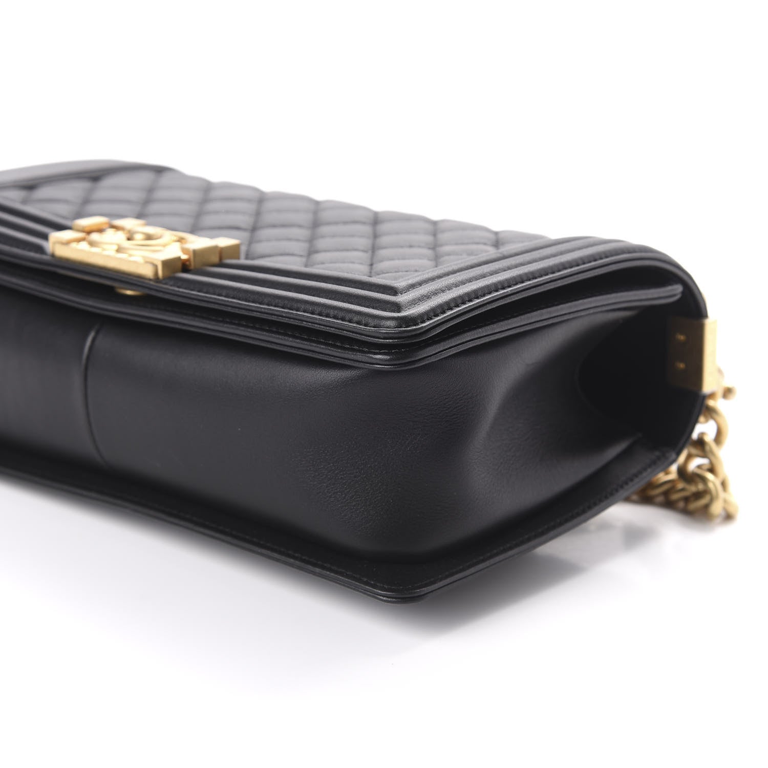 Chanel Calfskin Medium Boy Logo Top Handle Flap Black 7 of 11