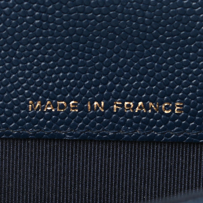 Chanel Caviar Quilted Flap Card Holder Navy Blue 7 of 12