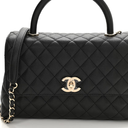 Chanel Caviar Quilted Small Coco Handle Flap Black 8 of 11